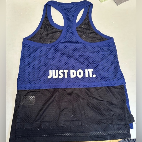 Nike Women’s Mesh Racerback GYM Tank Top Shirt Sport 726108-455 Blue Size M - Picture 7 of 9